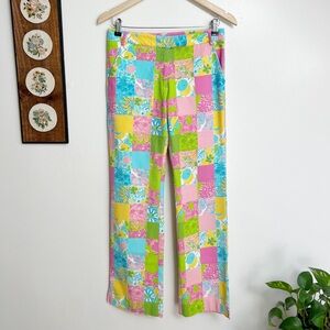 Vintage Lilly Pulitzer Patchwork Straight Leg Pants size 2